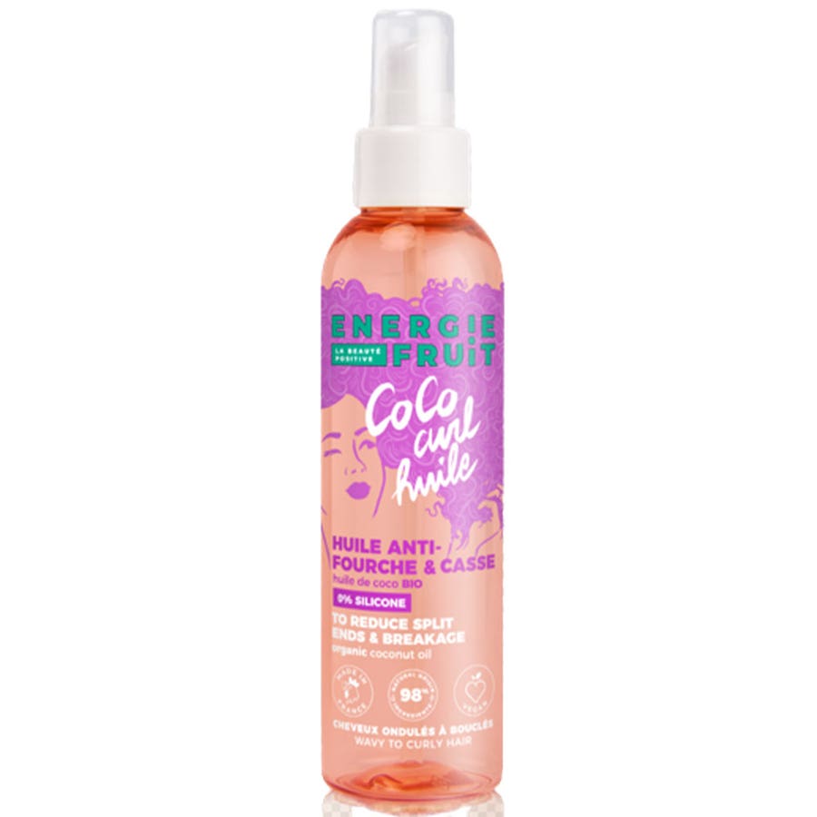 Coco Curl Anti-Fork & Breakage Oil 150ml Wavy to curly hair Energie Fruit