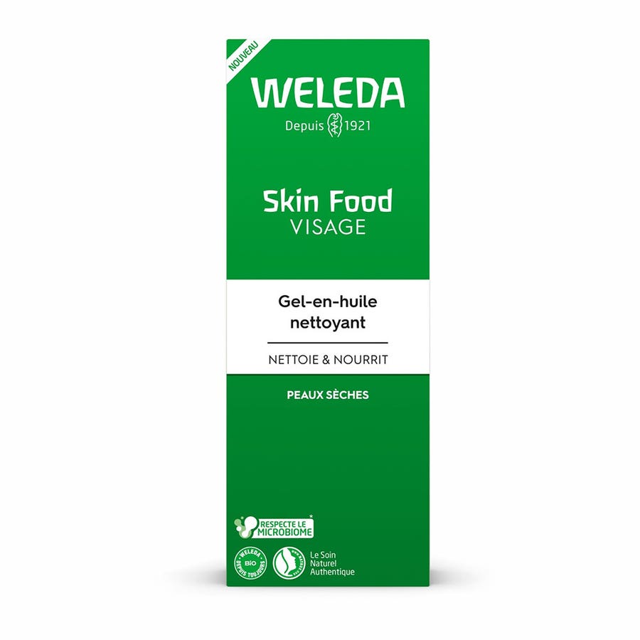 Gel-en-huile Facial Cleanser 75ml Skin Food Peaux Sèches Weleda Gel-en-huile Facial Cleanser 75ml Skin Food Dry Skin Weleda