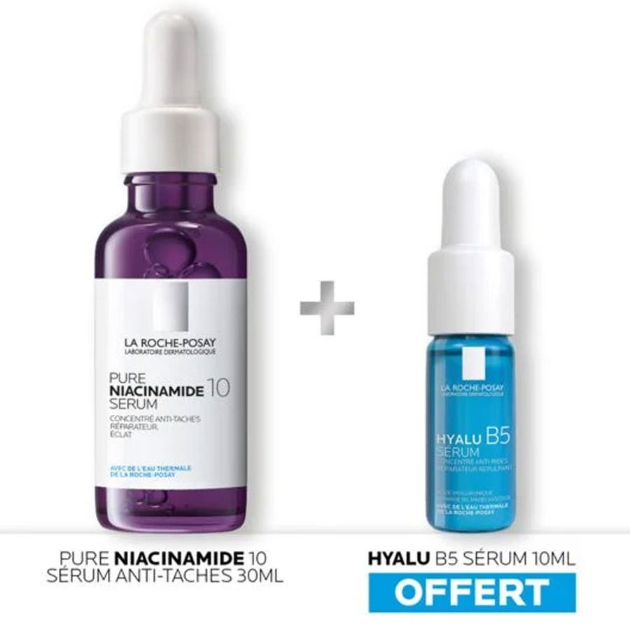 Pure Niacinamide 10 Anti-Pigmentation Face Serum + Hyalu B5 Sérum 10ml offert La Roche-Posay