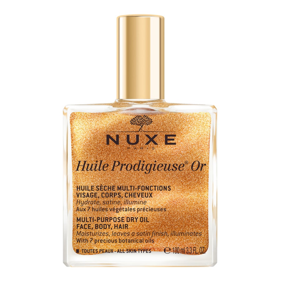 Nuxeshimmering Dry Oil Huile Prodigieuse Or 100ml Huile Prodigieuse Visage Corps Et Cheveux Nuxe