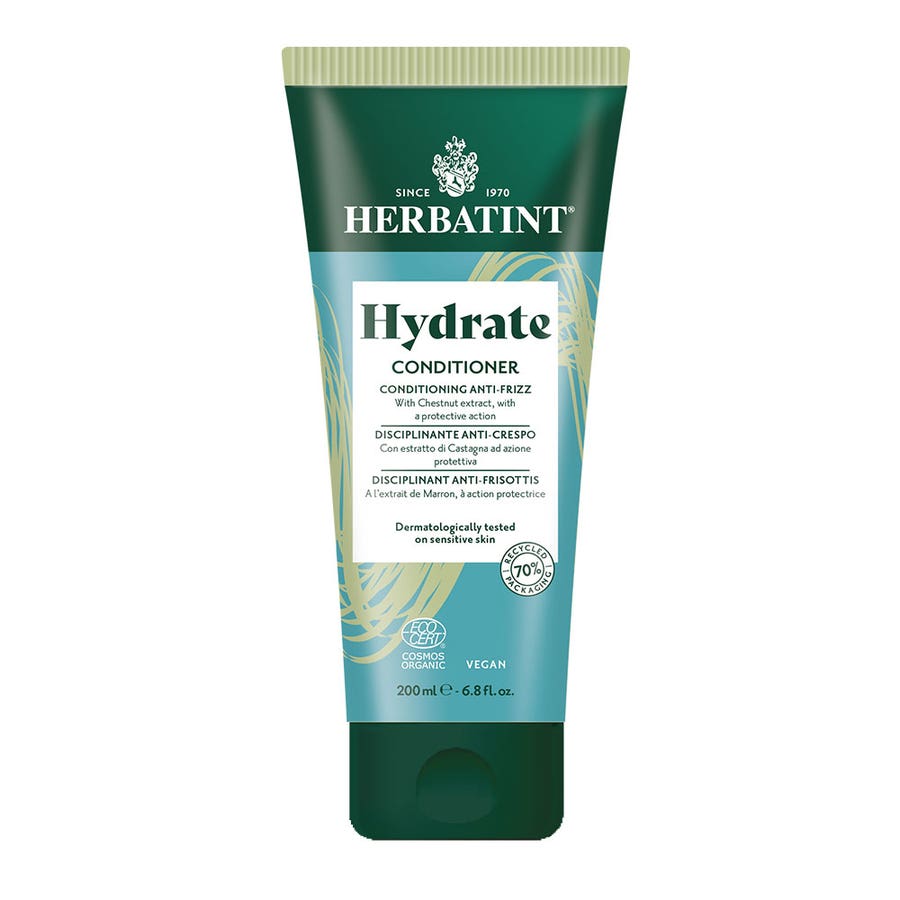 Hydrating Disciplining Anti-Frisottis Conditioner 200ml Herbatint Après-Shampoo 200ml Hydrate Anti-Frizz Discipline Herbatint