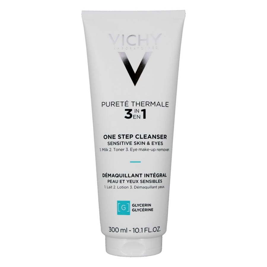 3 In 1 One Step Cleanser 300ml Purete Thermale Visage Et Yeux Peaux Sensibles Vichy