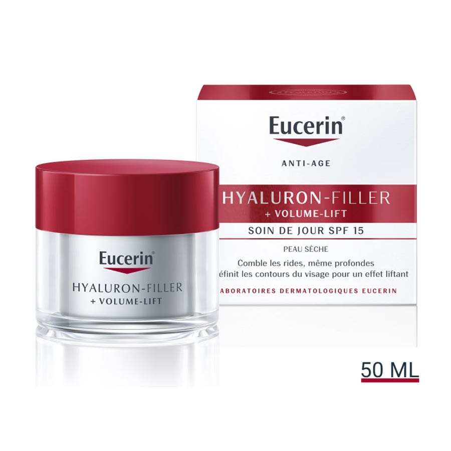 Day Care Spf15 Dry Skin Hyaluron-filler+volume-lift Eucerin 50ml Hyaluron-Filler + Volume Lift Peaux Seches Eucerin