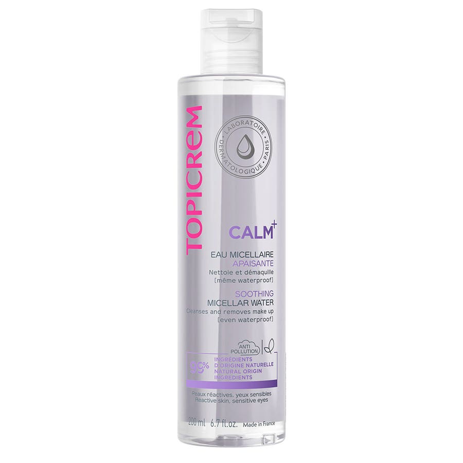 Soothing Micellar Water for Intolerant Skin 200ml Calm+ Peaux Intolerantes Topicrem