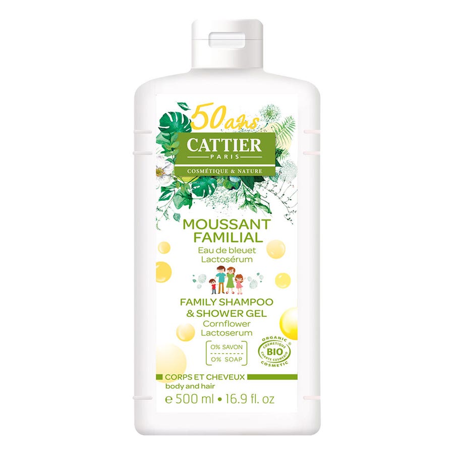 Cattier Shower Gel Family Shampoo And Shower Gel 500ml (16.91fl oz)