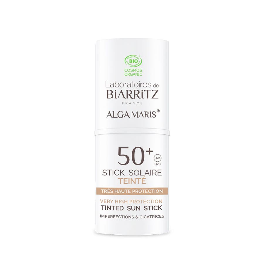 Algamaris Organic Sunscreen Stick Spf50+ 9g Soins Solaires Imperfections et cicatrices Laboratoires De Biarritz