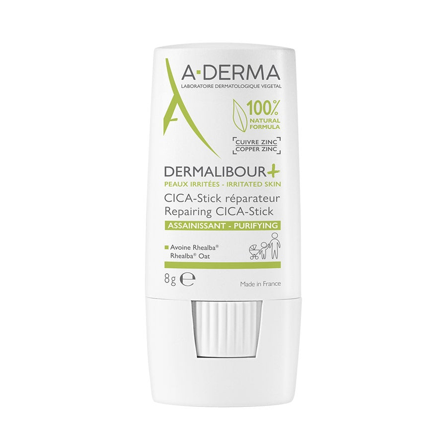 Repairing Sanitizing Cica-Stick for Irritated Skin 8gr Dermalibour+ Peaux Irritées A-Derma