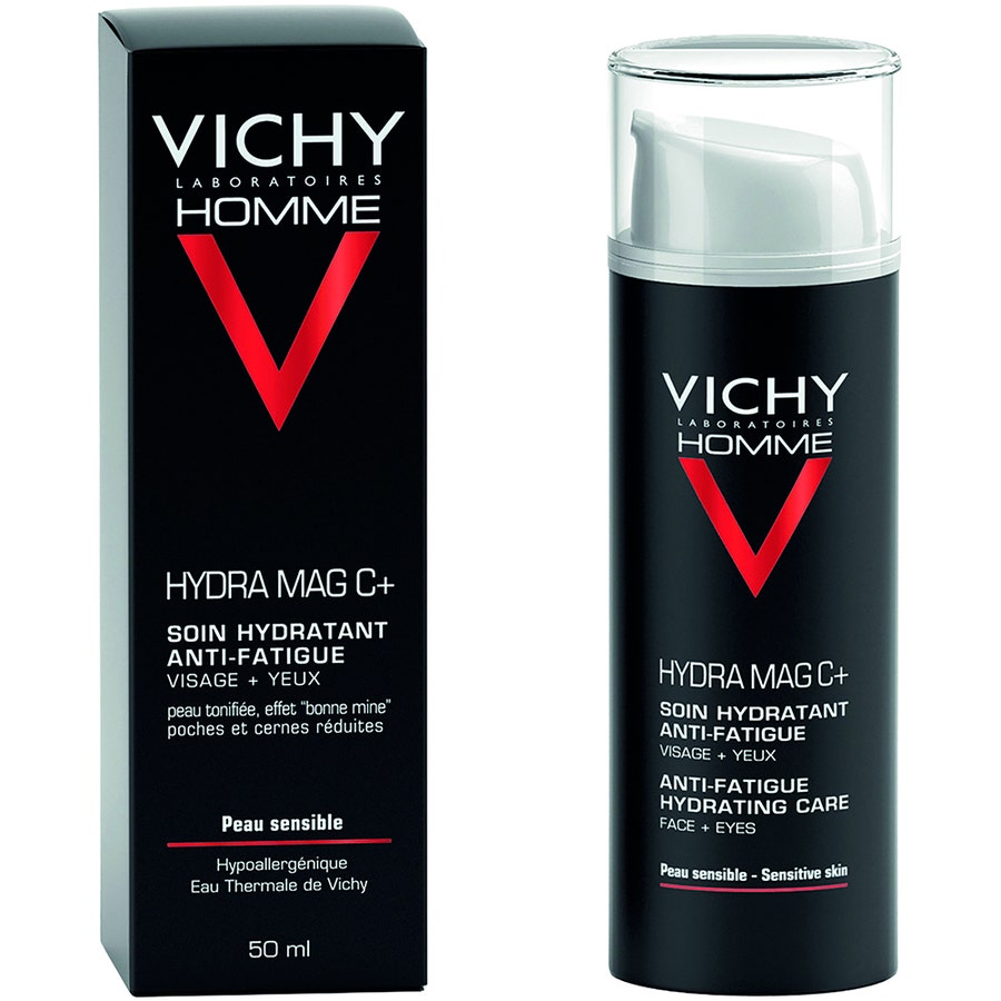 Hydra Mag C+ Hydrating Face And Eyes Cream 50ml Homme Peaux Sensibles Vichy